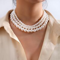 Élégant Géométrique Perle Artificielle Perlé Femmes Collier main image 1