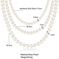 Elegant Geometrisch Künstliche Perle Perlen Frau Halskette main image 5