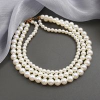 Élégant Géométrique Perle Artificielle Perlé Femmes Collier main image 3