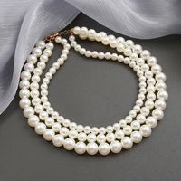 Elegant Geometrisch Künstliche Perle Perlen Frau Halskette main image 3