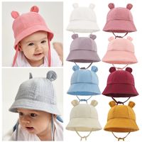 Girl's Simple Style Solid Color Bucket Hat main image 1