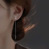 1 Pair Casual Basic Classic Style Letter Plating Sterling Silver Ear Line main image 2