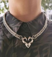 Commute Heart Shape Titanium Steel Chain Men's Necklace main image 4