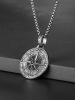 Hip-hop Rock Streetwear Oval Alloy Plating Men's Pendant Necklace Sweater Chain main image 1