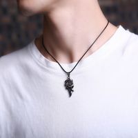 Streetwear Flame Stainless Steel Plating Unisex Pendant Necklace main image 6