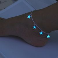 Simple Style Star Alloy Luminous Women's Anklet main image 2