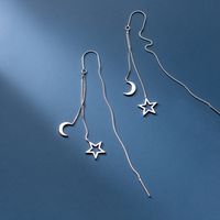 1 Pair Casual Star Patchwork Copper Drop Earrings main image 5