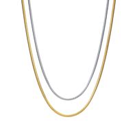 Titanium Steel Gold Plated Simple Style Plating Solid Color Necklace main image 4