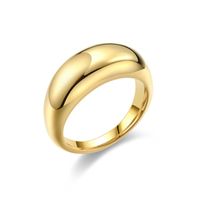 Simple Style Classic Style Solid Color Titanium Steel Polishing Plating Rings sku image 10