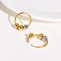 1 Pair Simple Style Ball Plating 304 Stainless Steel Gold Plated Hoop Earrings main image 3