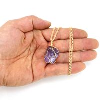 Simple Style Geometric Alloy Natural Stone Knitting Pendant Necklace main image 4
