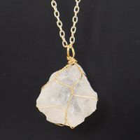 Einfacher Stil Geometrisch Legierung Ein Naturstein Stricken Halskette Mit Anhänger sku image 8