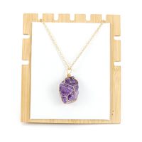 Simple Style Geometric Alloy Natural Stone Knitting Pendant Necklace main image 2