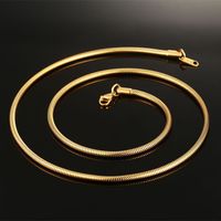 Style Simple Couleur Unie Acier Au Titane Placage Collier main image 1