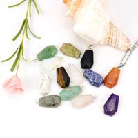 Simple Style Leaf Natural Stone Agate Knitting Pendant Necklace main image 5