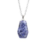 Simple Style Leaf Natural Stone Agate Knitting Pendant Necklace sku image 5