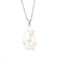 Simple Style Leaf Natural Stone Agate Knitting Pendant Necklace sku image 3