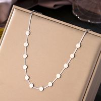 302 Stainless Steel 18K Gold Plated Casual Simple Style Plating Round None Necklace main image 2