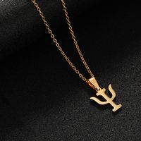 Stainless Steel 18K Gold Plated Casual Modern Style Plating Symbol None Pendant Necklace Long Necklace sku image 2