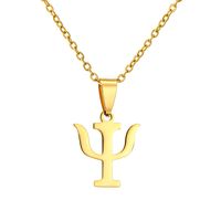 Stainless Steel 18K Gold Plated Casual Modern Style Plating Symbol None Pendant Necklace Long Necklace main image 3
