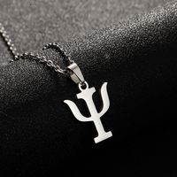 Stainless Steel 18K Gold Plated Casual Modern Style Plating Symbol None Pendant Necklace Long Necklace sku image 1