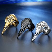 Punk Geometric Stainless Steel Polishing None 18K Gold Plated Rhodium Plated Unisex Rings main image 1