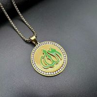 Ethnic Style Symbol Stainless Steel Plating Inlay Zircon Women's Necklace Necklace Pendant sku image 4