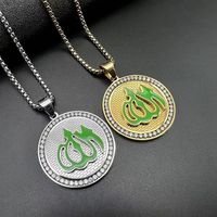 Ethnic Style Symbol Stainless Steel Plating Inlay Zircon Women's Necklace Necklace Pendant main image 1