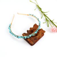 Simple Style Geometric Alloy Natural Stone Knitting Hair Band sku image 12