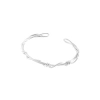 Modern Style Simple Style Solid Color Sterling Silver Plating Bangle main image 5