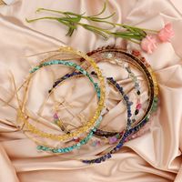 Simple Style Geometric Alloy Natural Stone Knitting Hair Band main image 1