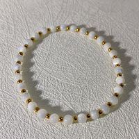 Style Simple Géométrique Perle D'eau Douce Acier Au Titane Placage Bracelets sku image 1