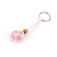 Classic Style Geometric Stainless Steel Natural Stone Cotton Thread Unisex Bag Pendant Keychain sku image 6