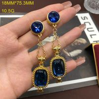 Lady Rectangle Alloy Glass Wholesale Earrings Necklace main image 3