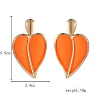 Princess Heart Shape Metal Spray Paint Plating Women's Drop Earrings main image 4