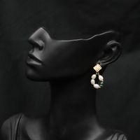 1 Pair Retro Artistic Geometric Freshwater Pearl Drop Earrings main image 2