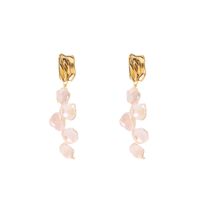 1 Pair Simple Style Classic Style Geometric Freshwater Pearl Copper Drop Earrings sku image 1