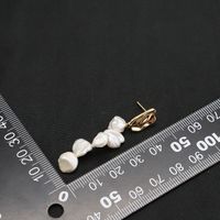 1 Pair Simple Style Classic Style Geometric Freshwater Pearl Copper Drop Earrings main image 2