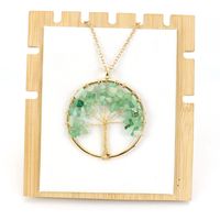 Modern Style Geometric Crystal Agate Pendant Necklace main image 5