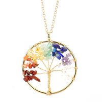 Modern Style Geometric Crystal Agate Pendant Necklace sku image 1