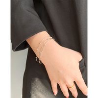 Ig Style Basic Geometric Sterling Silver Plating 18k Gold Plated White Gold Plated Bracelets main image 5