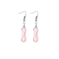 1 Pair Elegant Lady Geometric Natural Stone Drop Earrings sku image 1