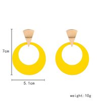 Retro Simple Style Circle Metal Spray Paint Plating Women's Drop Earrings main image 2