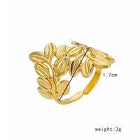 Vacation Leaves Stainless Steel Open Ring In Bulk main image 2