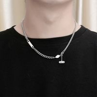 Hip-hop Simple Style Letter Titanium Steel Polishing Chain Men's Necklace main image 1