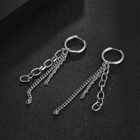 1 Piece Hip-hop Streetwear Geometric Chain Titanium Steel Drop Earrings main image 5