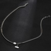 Hip-hop Simple Style Letter Titanium Steel Polishing Chain Men's Necklace main image 5