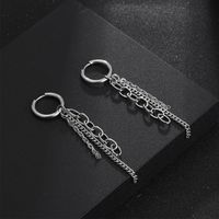 1 Piece Hip-hop Streetwear Geometric Chain Titanium Steel Drop Earrings main image 3