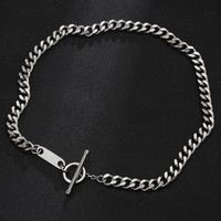 Hip-hop Rock Geometric Titanium Steel Polishing Chain Men's Necklace main image 3