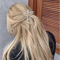 Y2k Simple Style Star Alloy Hollow Out Hair Claws main image 4